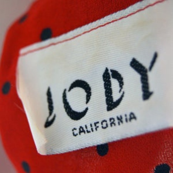 Vintage JODY California Day Dress Polka Dot - Picture 5 of 5